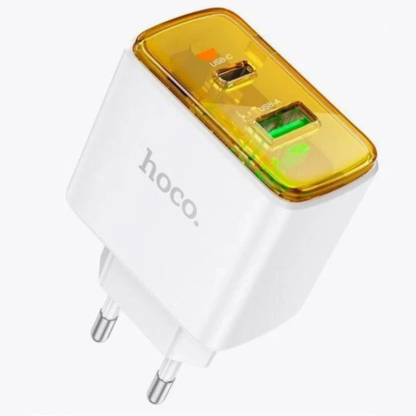 МЗП Hoco CS42A (1Type-C/PD30W+1USB/QC3.0) (білий) 00000007990 фото