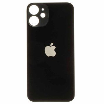 Задня кришка iPhone 12 mini чорна, великий виріз під камеру 00000006082 фото
