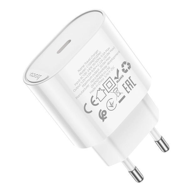 МЗП Hoco C109A (1Type-C/PD20W) (білий) 00000007937 фото