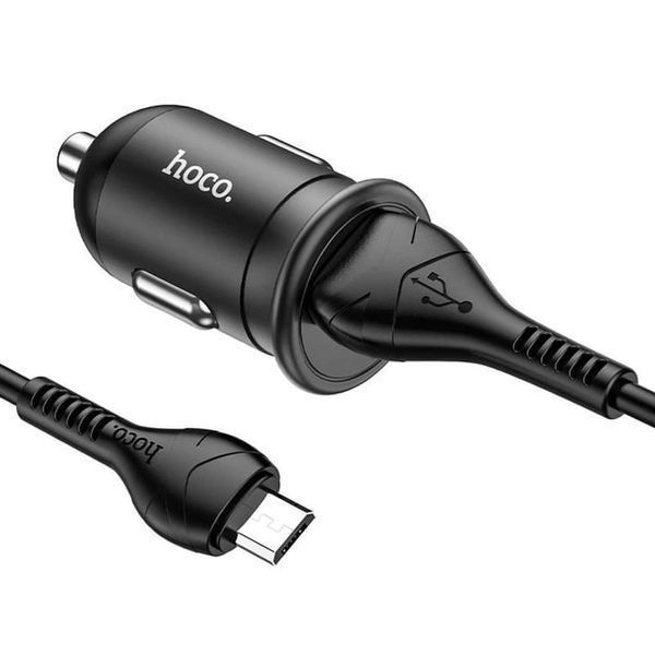 АЗП Hoco Z43 QC3.0 (1USB/18W) + USB - MicroUSB (Чорний) 00000007866 фото