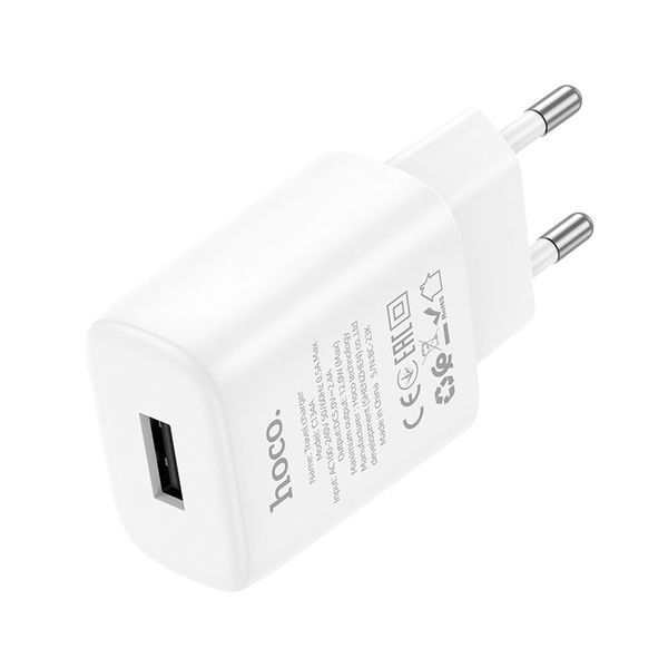 МЗП Hoco C134A (1USB/2.4A) (білий) 00000007941 фото