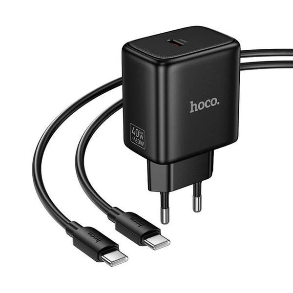 МЗП Hoco N83 (1Type-C/PD40W) + Type-C - Type-C (чорний) 00000008042 фото