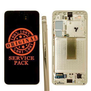 Дисплей Samsung S911 Galaxy S23 2023 Beige сервісний з рамкою GH82-30480B 00000000602 фото