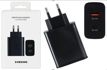 МЗП ORIGINAL SAMSUNG T6020 60W (1USB-А/1USB-С) + LOGO (в упаковці) (Чорний) 00000008094 фото