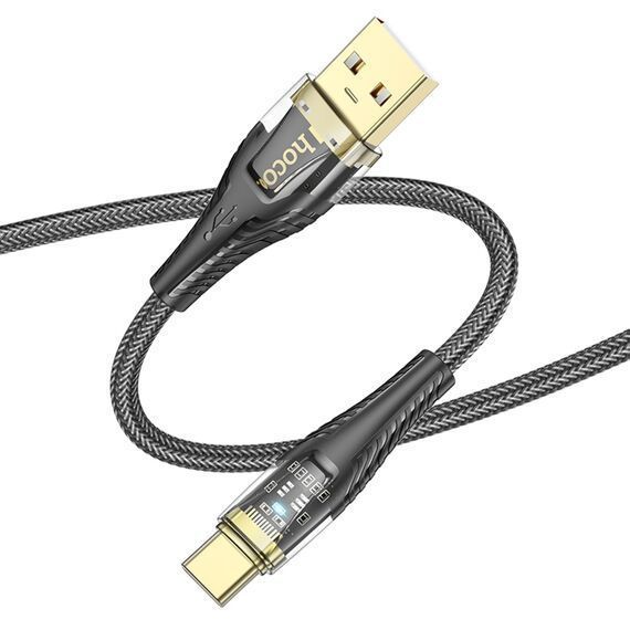 USB кабель Hoco U121 Type-C (1m) (чорний) 00000007689 фото