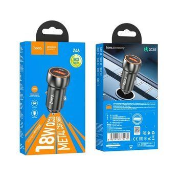 АЗП Hoco Z46 QC3.0 (1USB/18W) (Сірий) 00000007893 фото