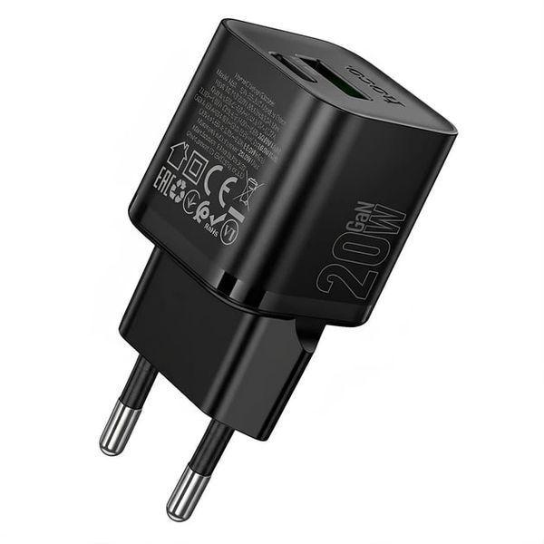 МЗП Hoco N65 (1Type-C/PD20W+1USB/QC3.0) (чорний) 00000008023 фото