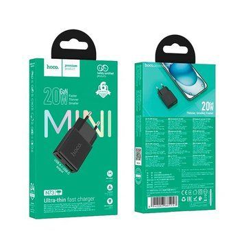 МЗП Hoco N73 (1Type-C/PD20W+1USB/QC3.0) (чорний) 00000008033 фото