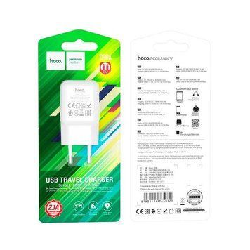 МЗП Hoco C96A (1USB/2,1A) (білий) 00000007965 фото