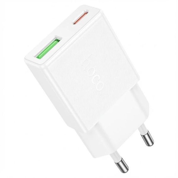 МЗП Hoco N73 (1Type-C/PD20W+1USB/QC3.0) (білий) 00000008032 фото