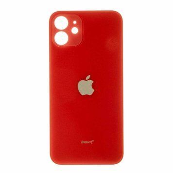 Задня кришка iPhone 12 червона (великий виріз під камеру) ОРИГІНАЛ bciphone12rprc фото