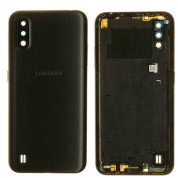 Задня кришка Samsung A015F Galaxy A01 чорна Black + Скло камери 00000001972 фото