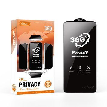 Захисне скло Mietubl 360 Privacy ESD iPhone 16 Pro Max чорний без упаковки 00000009123 фото