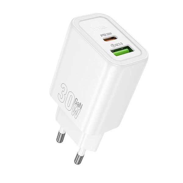 МЗП Hoco N63 (1Type-C/PD30W+1USB/QC3.0) (білий) 00000008017 фото