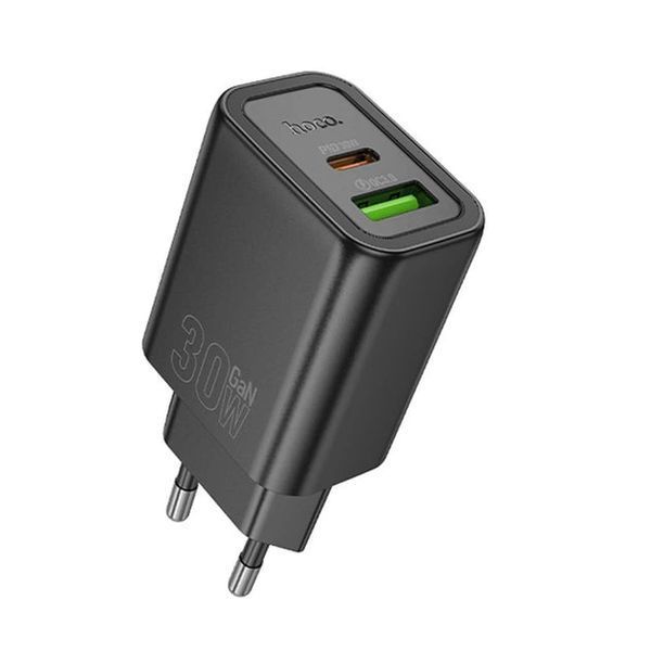 МЗП Hoco N63 (1Type-C/PD30W+1USB/QC3.0) (чорний) 00000008018 фото