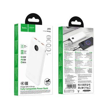 Power Bank Hoco 10000 mAh J172 PD20W+QC3.0 (22.5W) (білий) 00000008209 фото