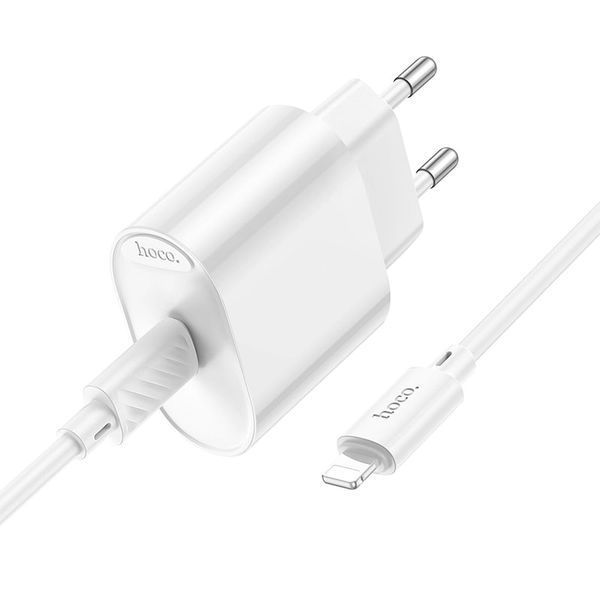 МЗП Hoco C109A (1Type-C/PD20W) + Type-C - Lightning (білий) 00000007934 фото