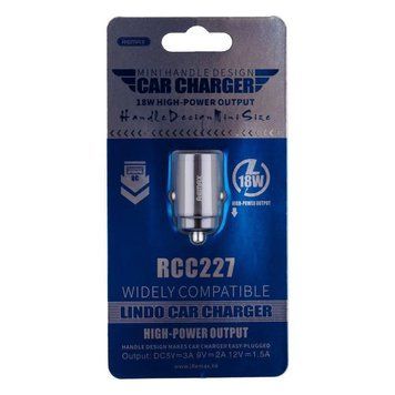 АЗП Remax RCC227 (1USB/QC3.0) (Сріблястий) 00000007906 фото