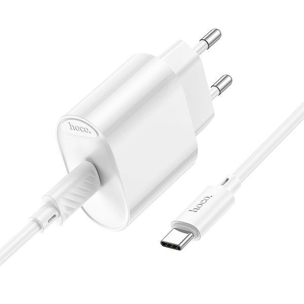 МЗП Hoco C109A (1Type-C/PD20W) + Type-C - Type-C (білий) 00000007935 фото