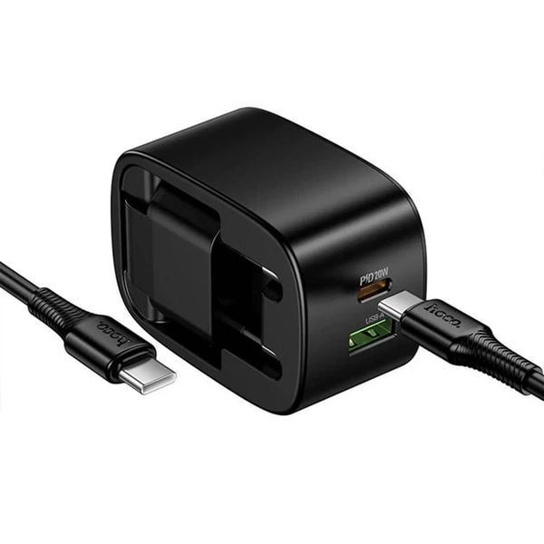 МЗП Hoco CS101A (1Type-C/PD20W+1USB/QC3.0) + Type-C - Type-C (чорний) 00000007967 фото