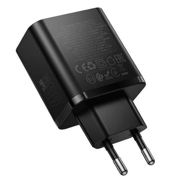 МЗП Hoco N75 (2Type-C/PD65W+1USB/QC3.0) (чорний) 00000008036 фото