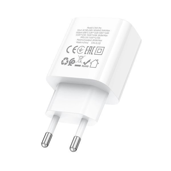 МЗП Hoco C76A Pro (1Type-C/PD30W) (білий) 00000007963 фото