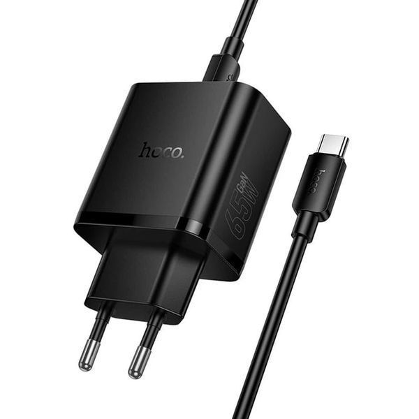 МЗП Hoco N75 (2Type-C/PD65W+1USB/QC3.0) + Type-C - Type-C (чорний) 00000008037 фото