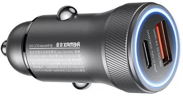 АЗП Remax RCC335 PD30W+QC3.0 (1USB/1Type-C) (Чорний) 00000007887 фото