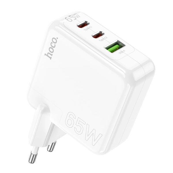 МЗП Hoco C115A (2Type-C/PD65W+1USB/QC3.0) (білий) 00000007940 фото