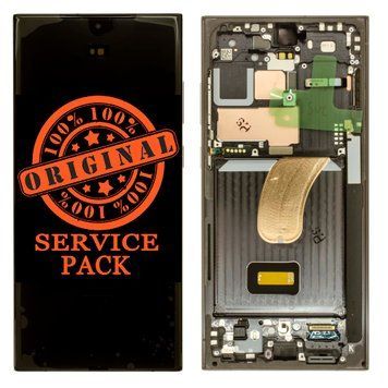 Дисплей Samsung S918 Galaxy S23 Ultra 5G Black сервісний з рамкою GH82-30465A lcdsas7562 фото