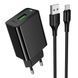 МЗП Hoco CS92A (1USB/QC3.0/18W) + USB - Type-C (чорний) 00000008005 фото 2