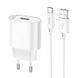 МЗП Hoco C109A QC3.0 (1 USB/3,0.A) + USB - Type-C (білий) 00000007939 фото 2