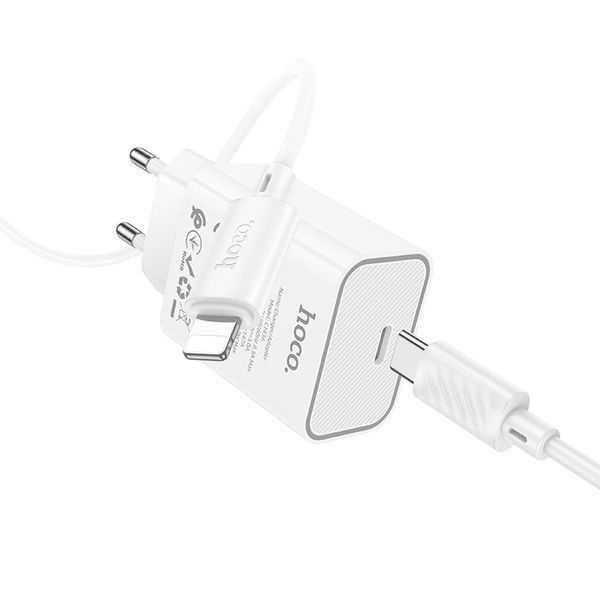 МЗП Hoco C143A PD20W + Type-C - Lightning (білий) 00000007949 фото