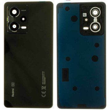 Задня кришка Xiaomi Redmi Note 12 Pro 5G чорна Midnight Black + скло камери 00000004454 фото