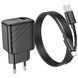 МЗП Hoco CS21A (1USB/QC3.0/18W) + USB - Type-C (чорний) 00000007982 фото 2