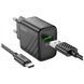 МЗП Hoco CS21A (1USB/QC3.0/18W) + USB - Type-C (чорний) 00000007982 фото 4